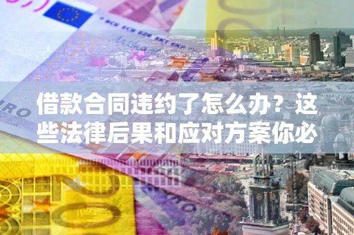 济南借款合同违约了怎么办？这些法律后果和应对方案你必须知道